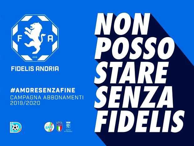 Fidelis Andria, partita la campagna abbonamenti 2019-2020